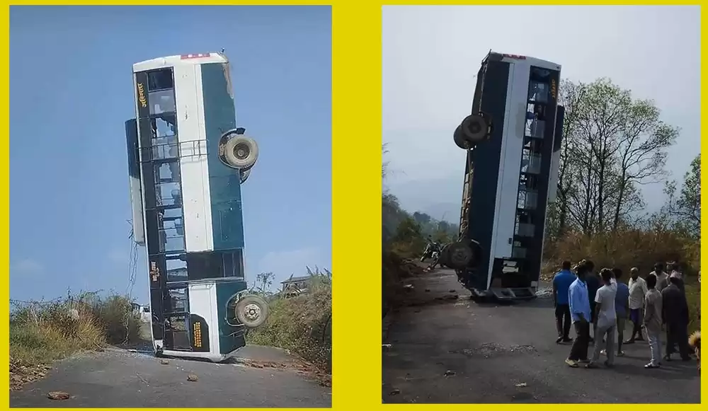 पोखरामा बस दुर्घटना भएर सडकमा ठाडै उभियो, सामाजिक सञ्जालमा ‘भाइरल’
